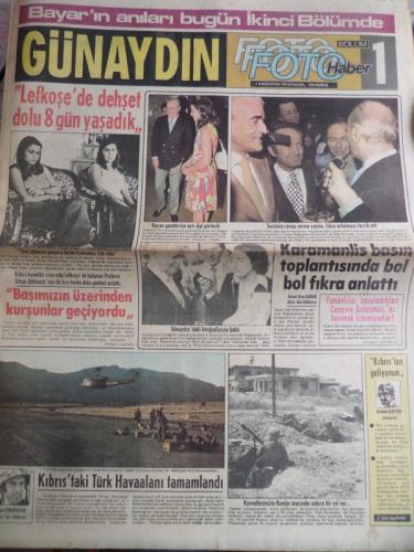 Günaydın Gazetesi 5 Ağustos 1974 - Lefkoşe'de Dehşet Dolu 8 Gün Yaşadık