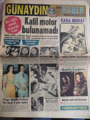 Günaydın Gazetesi 2 Aralık 1972 - Katil Motor Bulunamadı