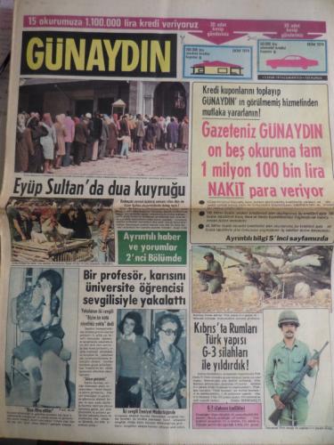 Günaydın Gazetesi 5 Ekim 1974 - Eyüp Sultan'da Dua Kuyruğu