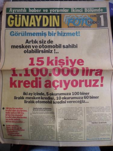 Günaydın Gazetesi 29 Eylül 1974 - Görülmemiş Bir Hizmet