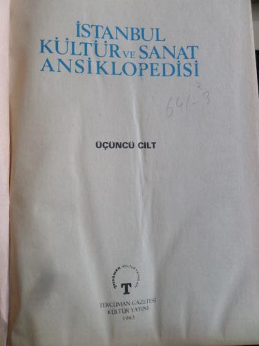 İstanbul Kültür ve Sanat Ansiklopedisi 3. Cilt