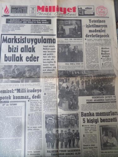 Milliyet Gazetesi 21 Nisan 1971 - Marksist Uygulama Bizi Allak Bullak 