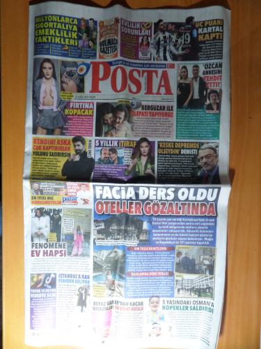 Posta Gazetesi 16 Şubat 2025 - Facia Ders Oldu Oteller Gözaltında