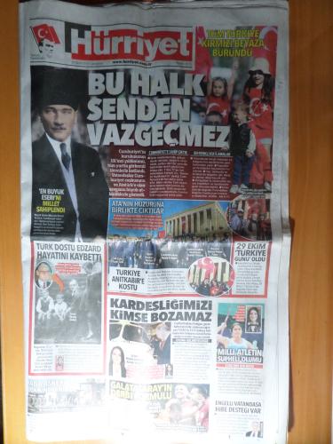 Hürriyet Gazetesi 30 Ekim 2024 - Bu Halk Senden Vazgeçmez