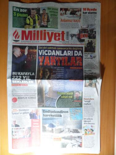 Milliyet Gazetesi 3 Şubat 2025 - Vicdanları Da Yaktılar