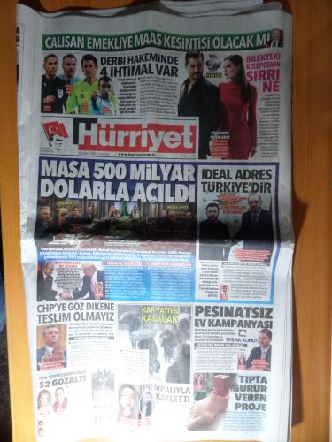 Hürriyet Gazetesi 19 Şubat 2025 - Masa 500 Milyar Dolara Açıldı (2 Adet Eki İle)