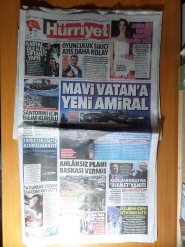 Hürriyet Gazetesi 9 Şubat 2025 - Mavi Vatan'a Yeni Amiral