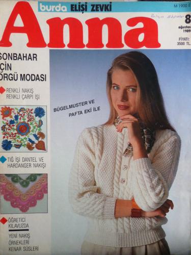 Anna Burda Elişi Zevki 1989 / 8 (Paftalı)