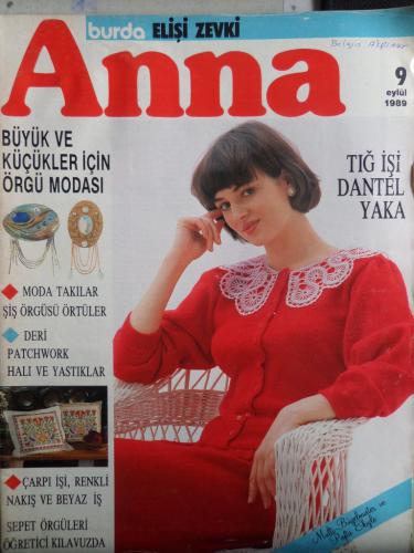 Anna Burda Elişi Zevki 1989 / 9 (Paftalı)