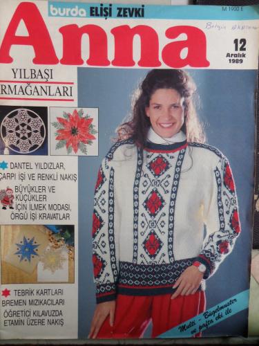 Anna Burda Elişi Zevki 1989 / 12 (Paftalı)