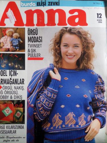 Anna Burda Elişi Zevki 1990 / 12 (Paftalı)