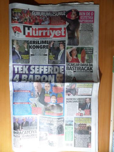 Hürriyet Gazetesi 9 Haziran 2024 - Tek Seferde 4 Baron (2 Adet Eki İle)