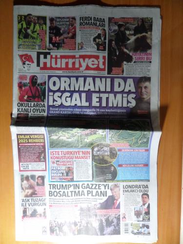Hürriyet Gazetesi 27 Ocak 2025 - Ormanı Da İşgal Etmiş (2 Adet Eki İle)
