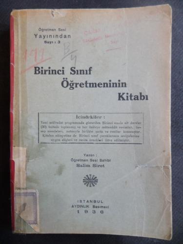 Birinci Sınıf Öğretmenin Kitabı