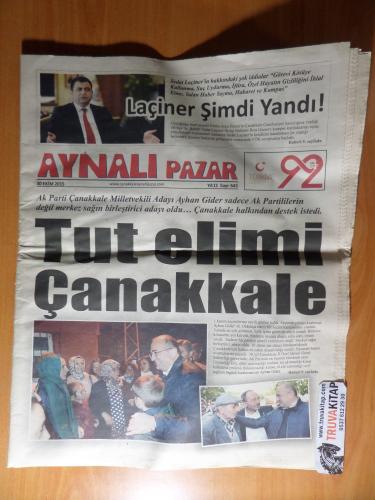 Aynalı Pazar 30 Ekim 2015 / Sayı: 643 - Tut Elimi Çanakkale