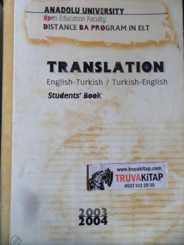 Translation English - Turkish / Turkish English Student Book