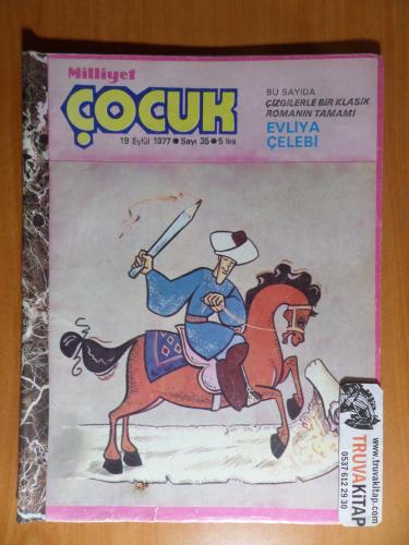 Milliyet Çocuk 1977 / 35 - Bu Sayıda Çizgilerle Bir Klasik Romanın Tam