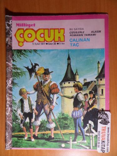 Milliyet Çocuk 1977 / 31 - Bu Sayıda Çizgilerle Bir Klasik Romanın Tam