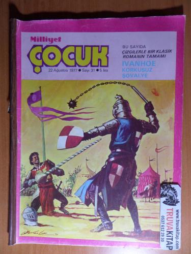 Milliyet Çocuk 1977 / 31 - Bu Sayıda Çizgilerle Bir Klasik Romanın Tam