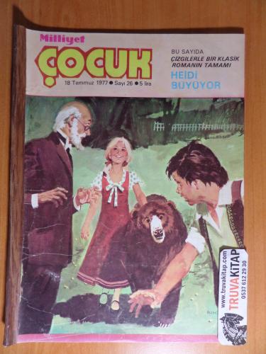 Milliyet Çocuk 1977 / 26 - Bu Sayıda Çizgilerle Bir Klasik Romanın Tam