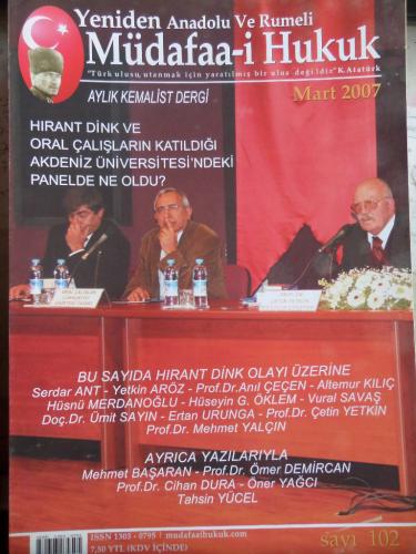 Yeniden Anadolu Ve Rumeli Müdafaa-i Hukuk 2007 / 102