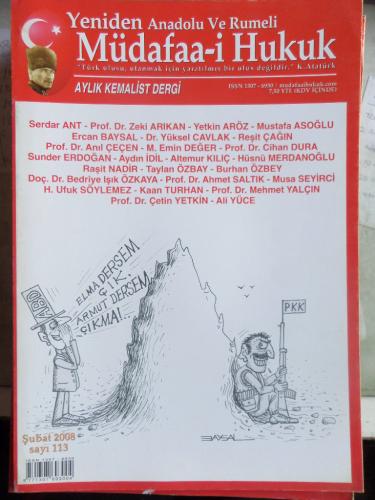 Yeniden Anadolu ve Rumeli Müdafaa-i Hukuk 2008 / 113