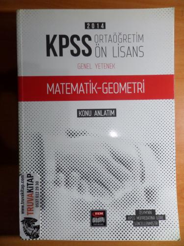 KPSS Ortaöğretim Ön Lisans Genel Yetenek Matematik - Geometri Konu Anlatımı (İkinci El)