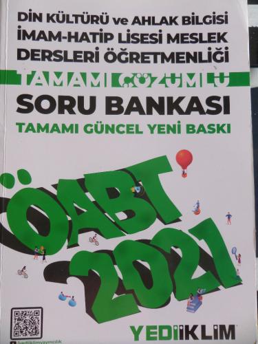 ÖABT Din Kültürü ve Ahlak Bilgisi İmam Hatip Lisesi Meslek Dersleri Öğretmenliği Tamamı Çözümlü Soru Bankası