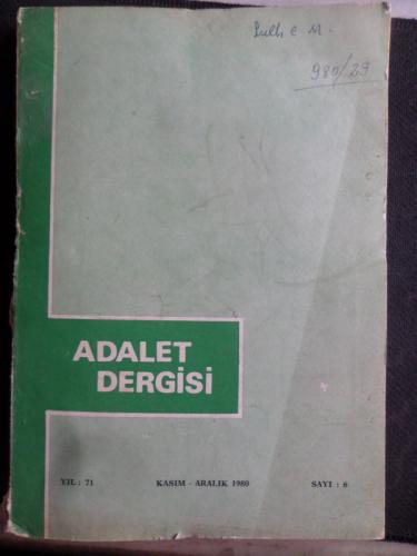 Adalet Dergisi 1980 / 6