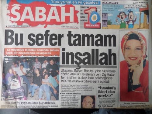 Sabah Gazetesi 24 Ekim 1996 - Bu Sefer Tamam İnşallah
