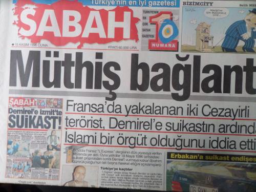 Sabah Gazetesi 15 Kasım 1996 - Müthiş Bağlantı