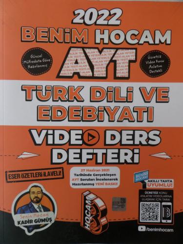 Benim Hocam AYT Türk Dili ve Edebiyatı Video Ders Defteri Kadir Gümüş