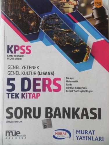 KPSS Genel Yetenek Genel Kültür (Lisans) 5 Ders Tek Kitap Soru Bankası