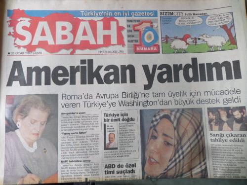 Sabah Gazetesi 31 Ocak 1997 - Amerikan Yardımı
