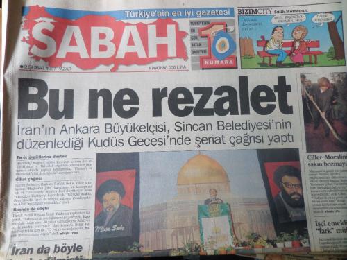 Sabah Gazetesi 2 Şubat 1997 - Bu Ne Rezalet