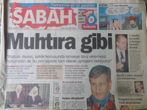 Sabah Gazetesi 23 Şubat 1997 - Muhtıra Gibi