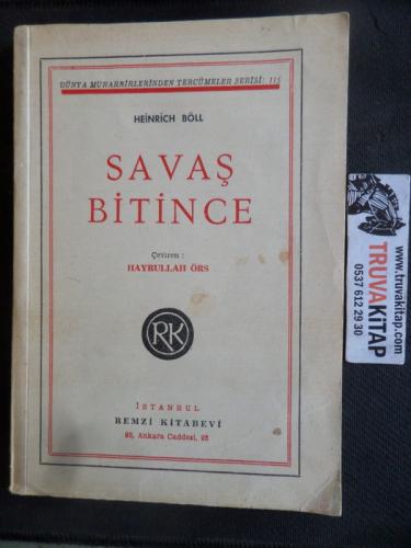 Savaş Bitince Heinrich Böll