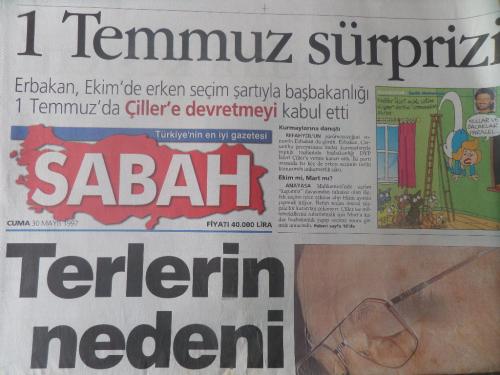 Sabah Gazetesi 30 Mayıs 1997 - Terlerin Nedeni