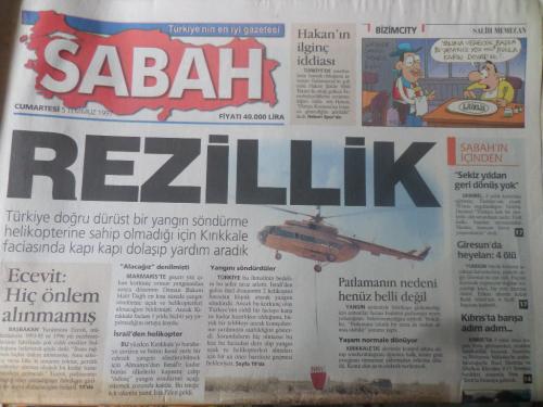 Sabah Gazetesi 5 Temmuz 1997 - Rezillik