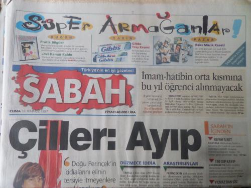Sabah Gazetesi 18 Temmuz 1997 - Çiller: Ayıp