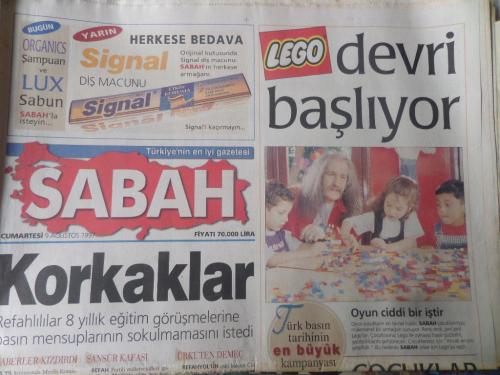 Sabah Gazetesi 9 Ağustos 1997 - Korkaklar