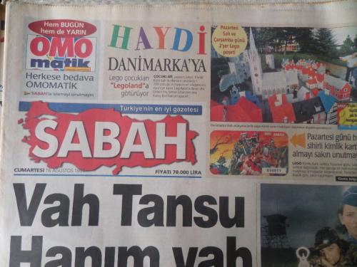 Sabah Gazetesi 16 Ağustos 1997 - Vah Tansu Hanım Vah