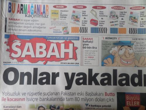 Sabah Gazetesi 21 Eylül 1997 - Onlar Yakaladı