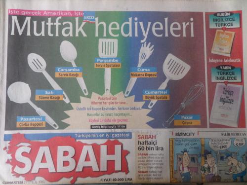 Sabah Gazetesi 27 Eylül 1997 - İrticaya Sert Kanun