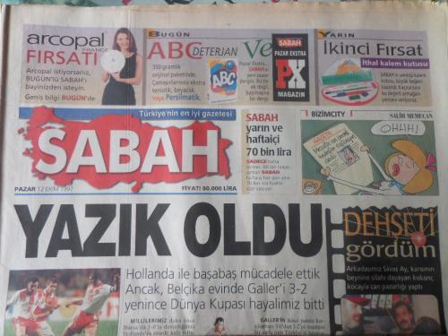 Sabah Gazetesi 12 Ekim 1997 - Yazık Oldu