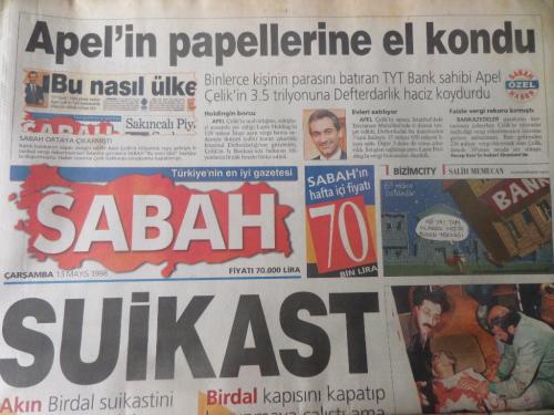 Sabah Gazetesi 13 Mayıs 1998 - Suikast