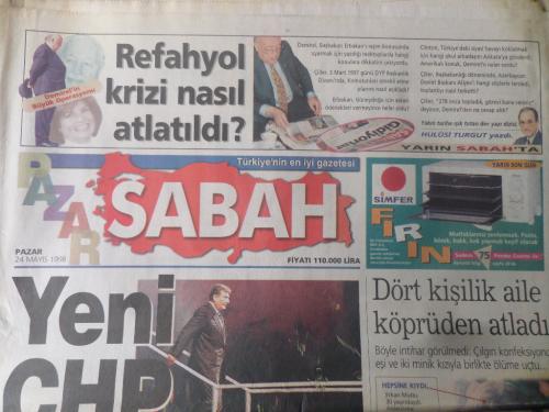 Sabah Gazetesi 24 Mayıs 1998 - Yeni CHP