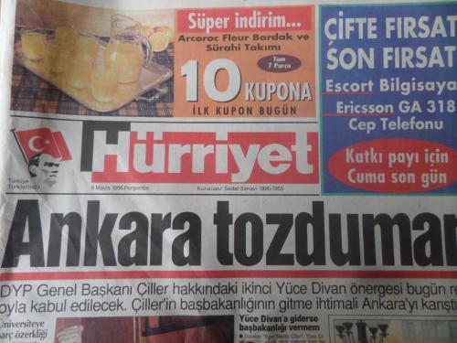 Hürriyet Gazetesi 9 Mayıs 1996 - Ankara Tozduman