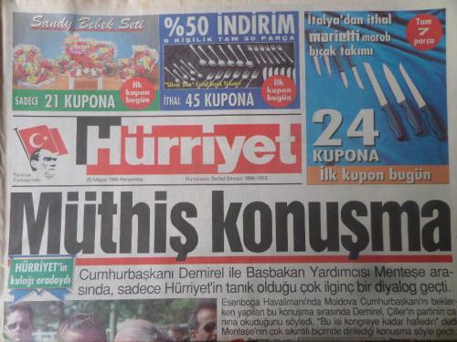Hürriyet Gazetesi 23 Mayıs 1996 - Müthiş Konuşma