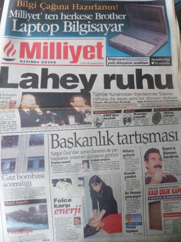 Milliyet Gazetesi 25 Mart 1996 - Lahey Ruhu